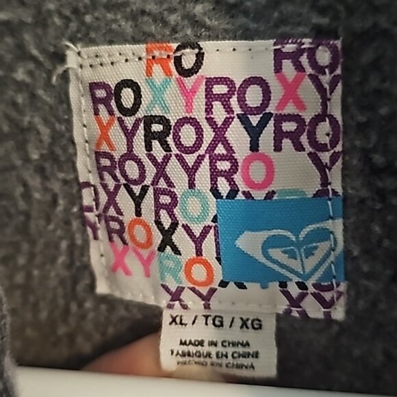 Roxy Floral Print Full Zip Jacket Thumbholes Size XL - Picture 3 of 5